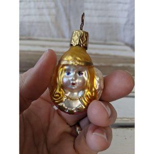 Inge Glas Mini Angel Cherub Bust Blonde Blown Glas